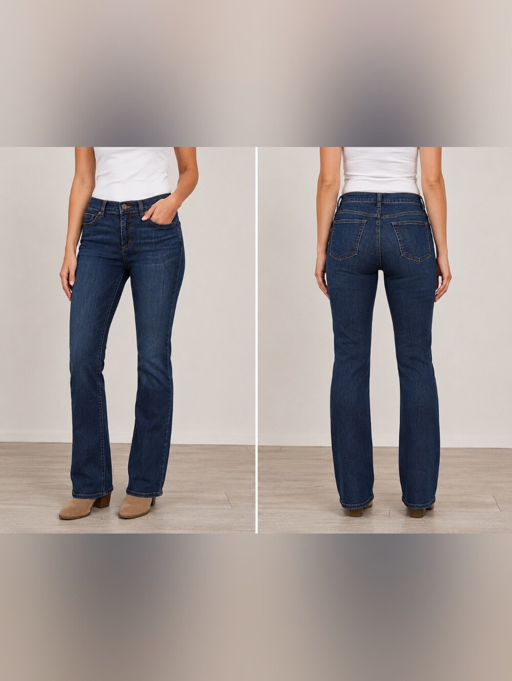 Duluth Trading Co Dark Indigo Straight Leg Women's Jeans Size 8 X 29